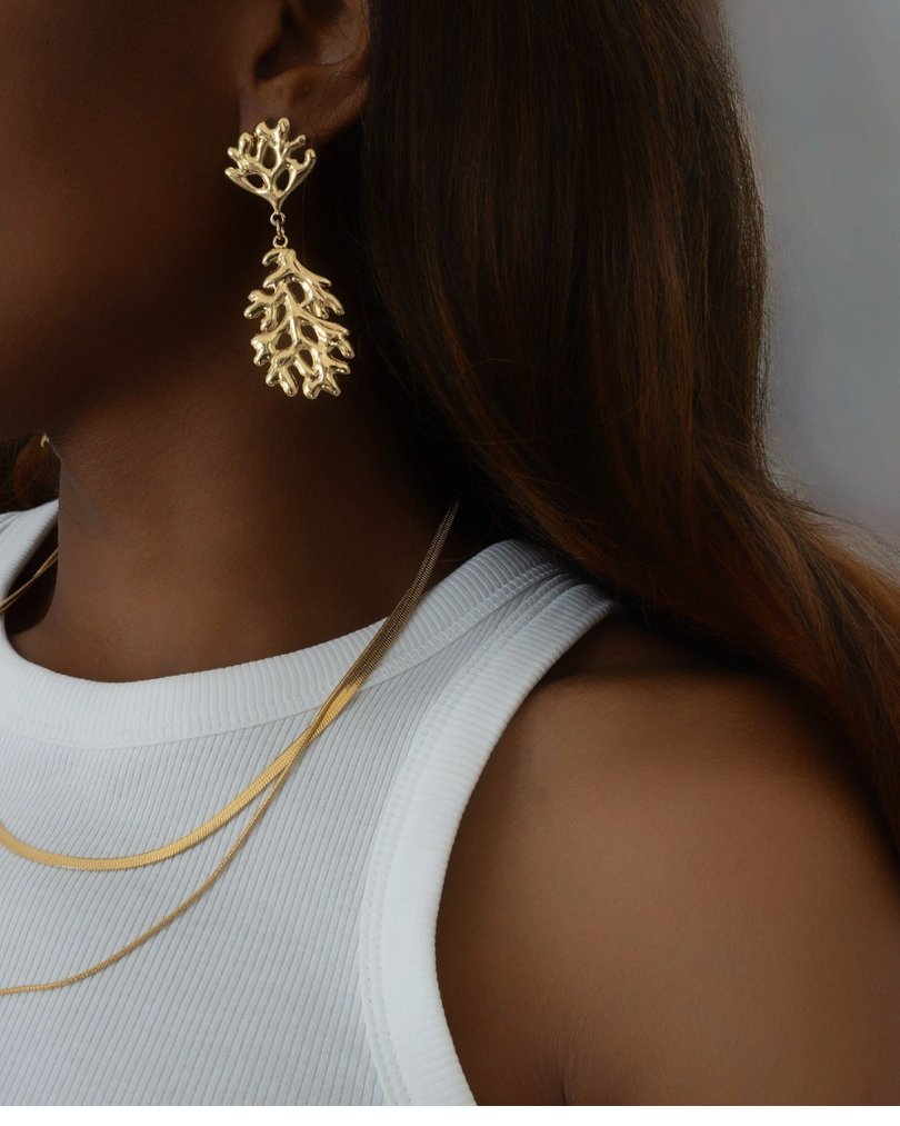 Coral Earrings